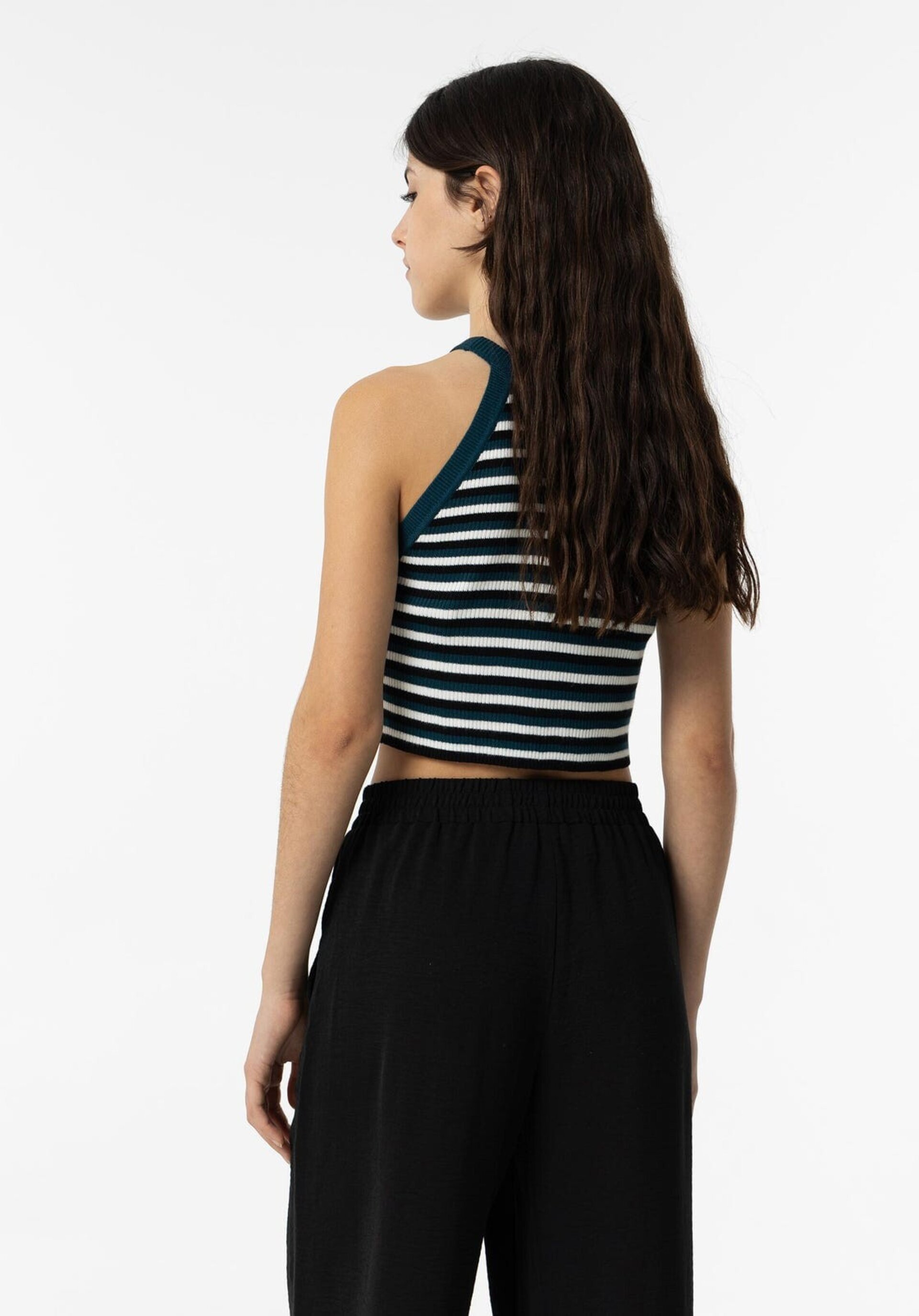 Top Halter de Punto Rayas - 4