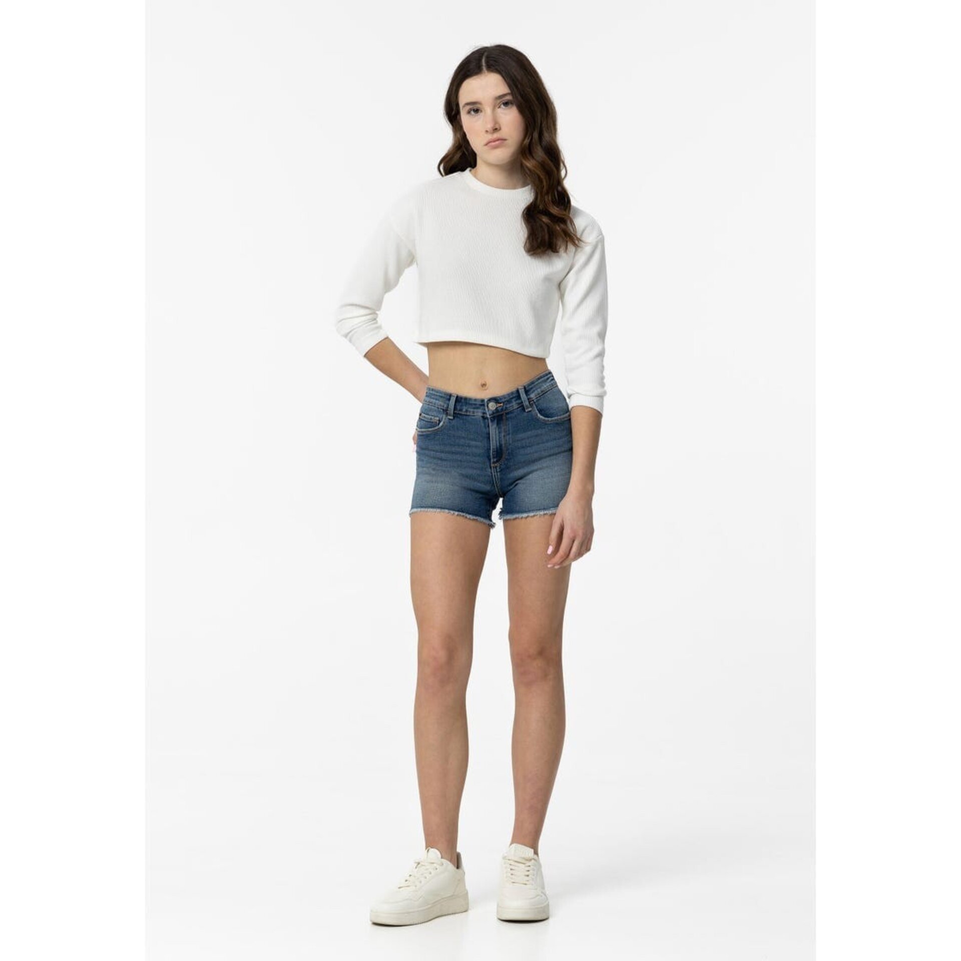 Bermuda Denim de Tiro Medio - 2