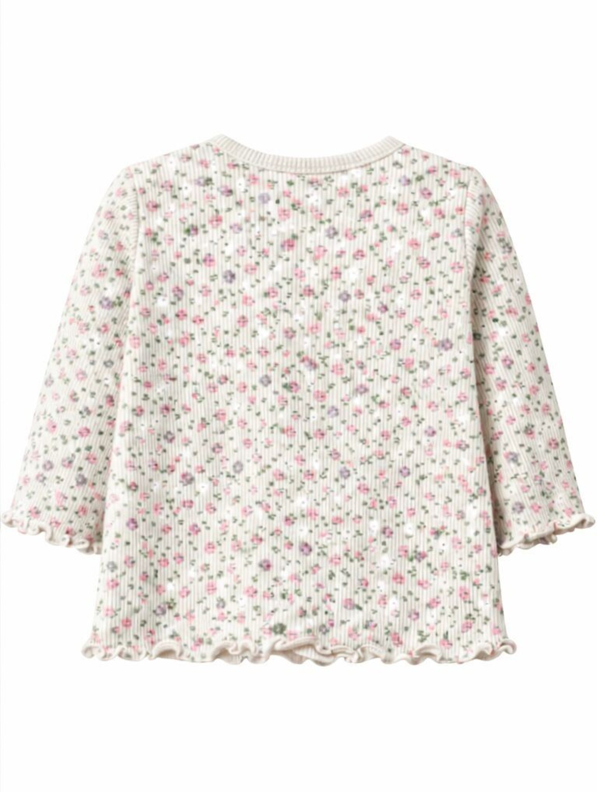 Camiseta bebé niña floral manga larga - 3